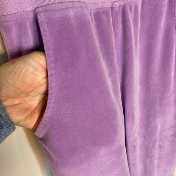 FILA Junior Purple Velour Track Pants Athleisure Loungewear - Picture 6 of 11